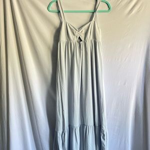 long blue Zara dress
